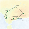 Reiseroute Andalusien